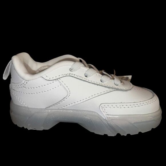 New Reebok Club C Cardi B Triple White GX5098 Unisex Sz 5 Infant NIB - Picture 4 of 6